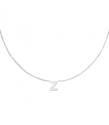 Zilverkleurige halsketting met initiaal Z