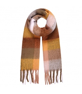 Beige extra lange sjaal in verschillende kleurcombinaties