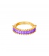 Goudkleurige vergulde ring met paarse edelstenen