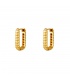 Goudkleurige baguette rechthoekige oorbellen klein
