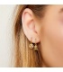 Goudkleurige oorbellen met een ronde pompoen