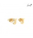 Goudkleurige oorstekers letter J