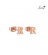 Roségoudkleurige oorstekers letter R