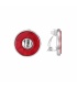 Rode ronde oorclips 