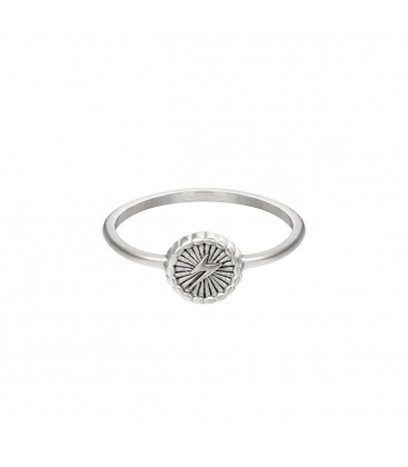 Zilverkleurige ring met stralende donder (16)