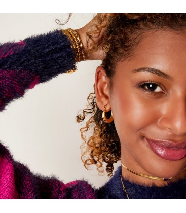 Goudkleurige croissant oorringen