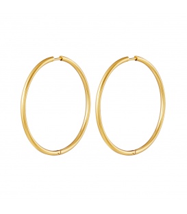 Goudkleurige minimalistische oorringen groot