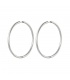Zilverkleurige minimalistische oorringen groot