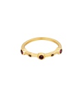 Goudkleurige ring met kleine paarse zirkoonsteentjes (17)
