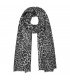Dunne sjaal met grijs luipaardprint: voeg wilde elegantie toe aan je outfit