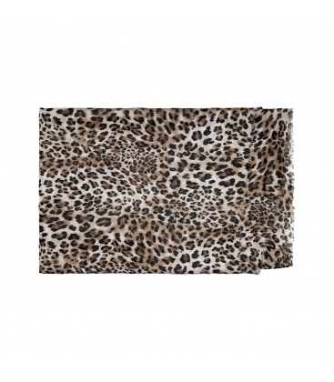 Dunne sjaal met grijs luipaardprint: voeg wilde elegantie toe aan je outfit