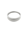 Zilverkleurige rechte ring (16)