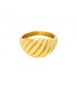 Goudkleurige baguette ring (18)