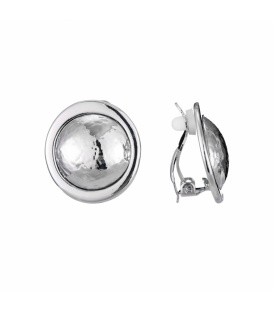 Zilverkleurige oorclips met een gladde rand