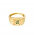 Goudkleurige ring met groene tekst 'LOVE' (16)