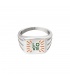 Zilverkleurige ring met groene tekst 'LOVE' (16)