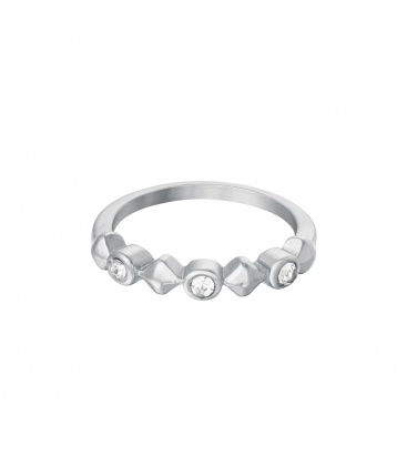 Zilverkleurige ring met zirkoon details (17)