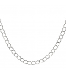 Zilverkleurige halsketting met ringen