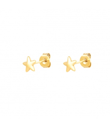 Goudkleurige oorknopjes in de vorm van een ster
