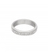 Zilverkleurige ring met versierde rij van zirkoonsteentjes (16)