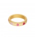 Goudkleurige ring met roze sterretjes (17)