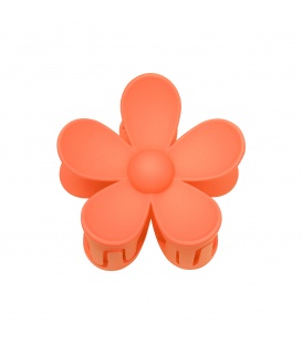 Oranje haarclip in de vorm van een grote bloem