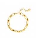 Goudkleurige armband met dikke ketting