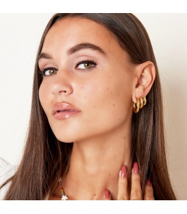 Goudkleurige eenvoudige oorbellen medium