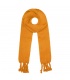 Wintersjaal effen kleur oranje met franjes