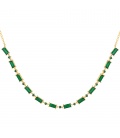 Groene halsketting met zirconia steentjes