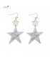 Zilverkleurige oorhangers met tekst " You are my Lucky Star "