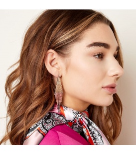 Gekleurde oorhangers met strass steentjes