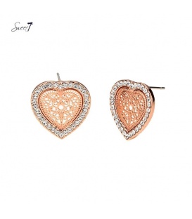 Goudkleurige hartjes met heldere strass steentjes rand