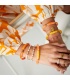  Koop dit trendy armbandje met smalle kralen in de kleuren roze, wit en goud van Yehwang