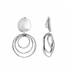 Zilverkleurige oorclips met 3 verschillende groottes in ringen