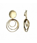 Goudkleurige oorclips met 3 verschillende groottes in ringen 