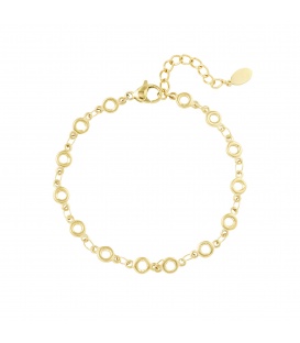 Goudkleurige Armband met Meerdere Cirkels van Yehwang | Mode Accessoire