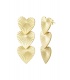 Opvallende gouden oorbellen met hartjesprint - Koop nu!