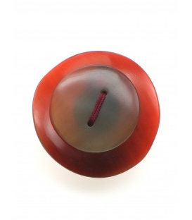Culture Mix - Rode dubbele laags oorclips in knoopvorm voor een trendy look