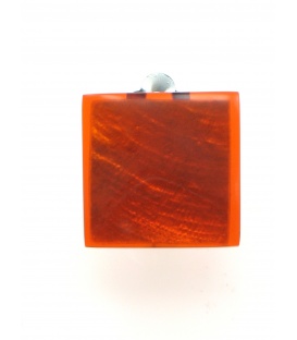 Oranje vierkante oorclips van Culture Mix - opvallend en van hoge kwaliteit