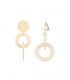 "Crème Oorclips met Dubbele Hangers - Belle Miss | Trendy Fashion Accessoires"
