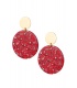  Glinsterende rode oorhangers met goudkleurig oorstukje - Voeg glamour toe aan je look!