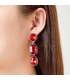 Rode oorclips met rode strass.stenen