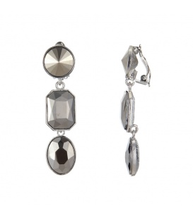 Stijlvolle grijze oorclips