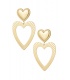 Goudkleurige oorhangers met 2 harten 