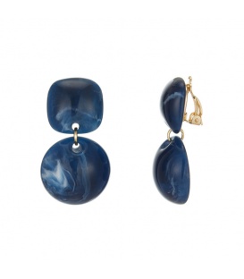 Ontdek onze Blauwe Oorclips met Hanger - Trendy en Elegant!"