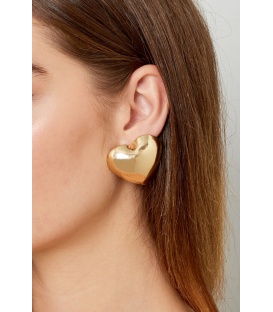  Gouden Oorbellen met Groot Hart - Trendy Accessoires voor Elegante Dames