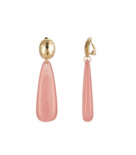 Roze Oorclips met Goudaccent - Elegant & Trendy voor Elke Gelegenheid