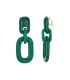 Trendy Groene Oorclips met Dubbele Hangers | Shop Nu