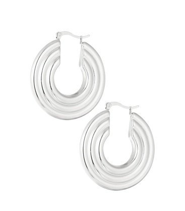 Zilverkleurige oorhangers met motief